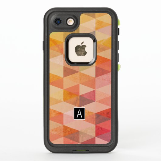 Zacht driehoek geometrisch patroon | monogram (Achterkant)