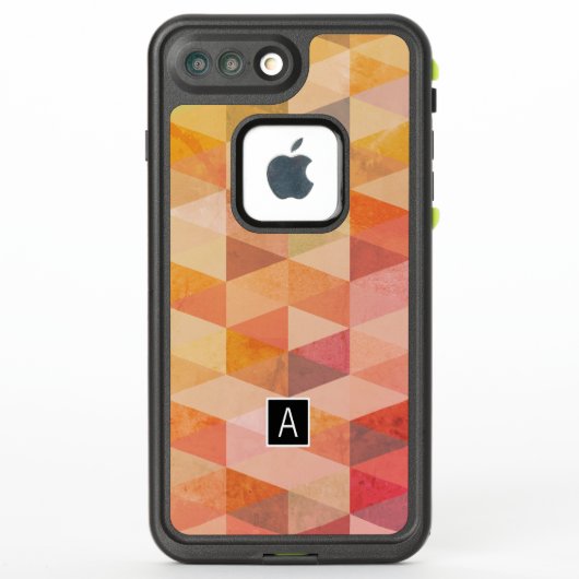 Zacht driehoek geometrisch patroon | monogram (Achterkant)