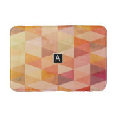 Zacht driehoek geometrisch patroon | monogram badmat (Voorkant)