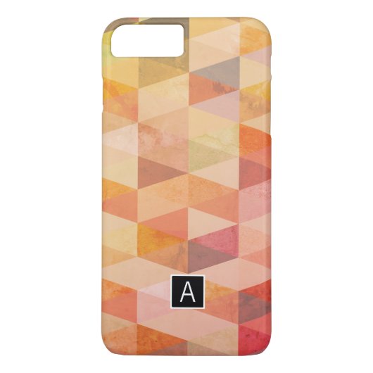 Zacht driehoek geometrisch patroon | monogram Case-Mate iPhone case (Achterkant)