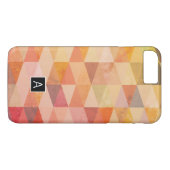 Zacht driehoek geometrisch patroon | monogram Case-Mate iPhone case (Achterkant (Horizontaal))