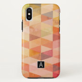 Zacht driehoek geometrisch patroon | monogram Case-Mate iPhone case (Achterkant)