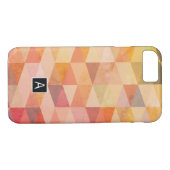 Zacht driehoek geometrisch patroon | monogram Case-Mate iPhone case (Achterkant (Horizontaal))