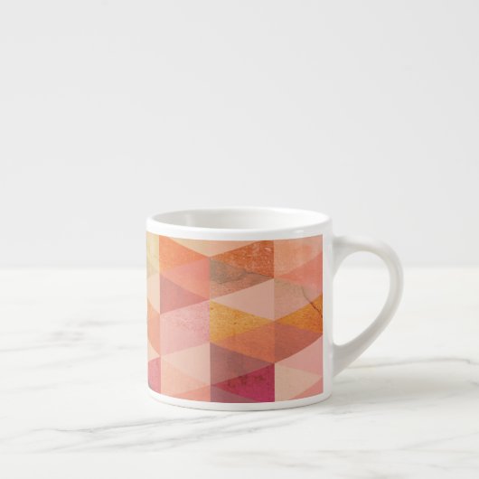 Zacht driehoek geometrisch patroon | monogram espresso kop (Rechts)