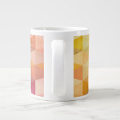 Zacht driehoek geometrisch patroon | monogram grote koffiekop (Achterkant)