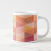 Zacht driehoek geometrisch patroon | monogram grote koffiekop (Rechts)