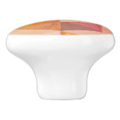 Zacht driehoek geometrisch patroon | monogram keramische knop (Zijkant)