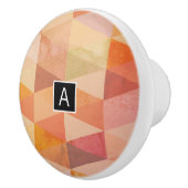 Zacht driehoek geometrisch patroon | monogram keramische knop (Rechts)