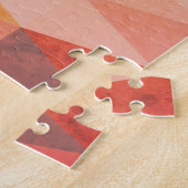 Zacht driehoek geometrisch patroon | monogram legpuzzel (Zijkant)