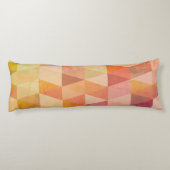 Zacht driehoek geometrisch patroon | monogram lichaamskussen (Achterkant)