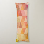 Zacht driehoek geometrisch patroon | monogram lichaamskussen (Achterkant (Verticaal))
