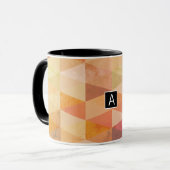 Zacht driehoek geometrisch patroon | monogram mok (Voorkant links)