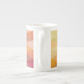 Zacht driehoek geometrisch patroon | monogram porselein kop (Achterkant)