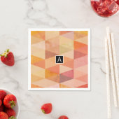 Zacht driehoek geometrisch patroon | monogram servet (Insitu)