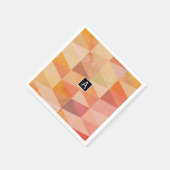 Zacht driehoek geometrisch patroon | monogram servet (Hoek)