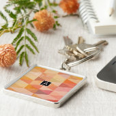 Zacht driehoek geometrisch patroon | monogram sleutelhanger (Zijkant)