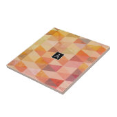 Zacht driehoek geometrisch patroon | monogram tegeltje (Zijkant)