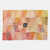 Zacht driehoek geometrisch patroon | monogram theedoek (Horizontaal)