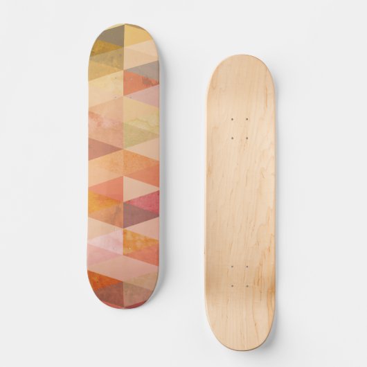 Zacht driehoek geometrisch patroon persoonlijk skateboard (Voorkant)