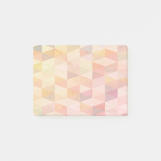 Zacht driehoek geometrisch patroon post-it® notes (Voorkant)