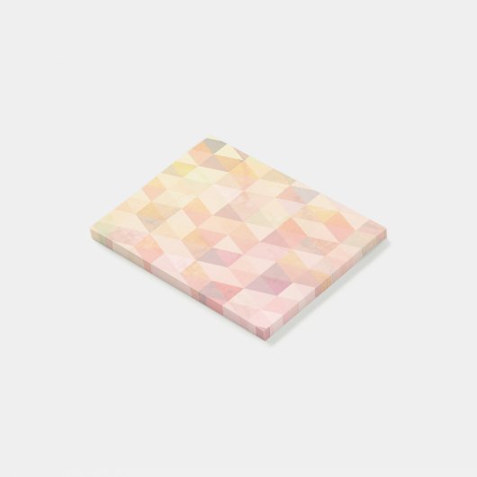 Zacht driehoek geometrisch patroon post-it® notes (Schuin)