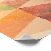 Zacht driehoek geometrisch patroon poster (Hoek)
