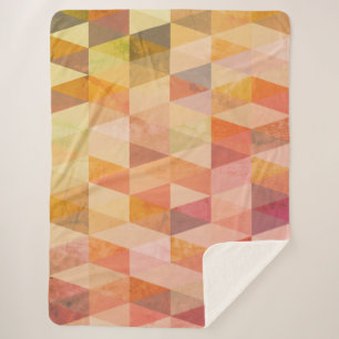 Zacht driehoek geometrisch patroon sherpa deken