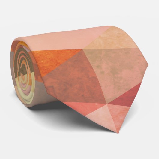 Zacht driehoek geometrisch patroon stropdas (Opgerold)