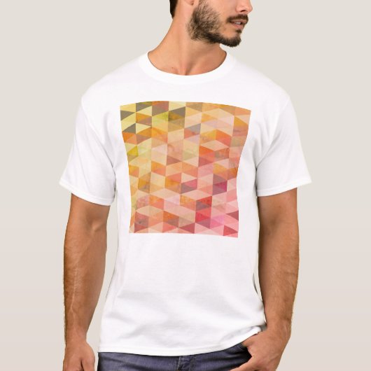 Zacht driehoek geometrisch patroon t-shirt (Voorkant)