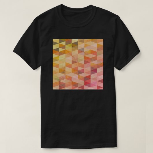 Zacht driehoek geometrisch patroon t-shirt (Design voorkant)