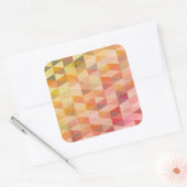 Zacht driehoek geometrisch patroon vierkante sticker (Envelop)