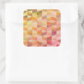 Zacht driehoek geometrisch patroon vierkante sticker (Tas)