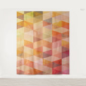 Zacht driehoek geometrisch patroon wandkleed (Voorkant)