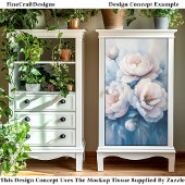 Zacht Dromerig Wit & Roze Pioenen CR1 Decoupage Tissuepapier