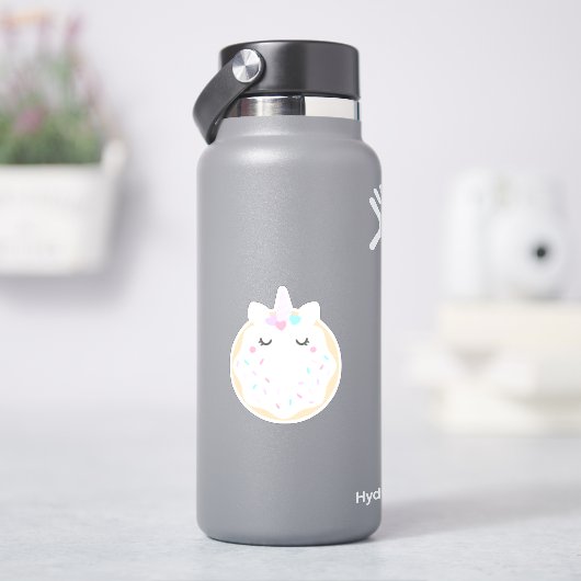 Zacht eenhoorn donut sticker (HydroFlask)