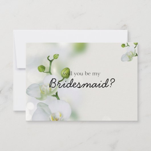 Zacht Elegant Orchid... ben je mijn Bridesmaid. (Voorkant)