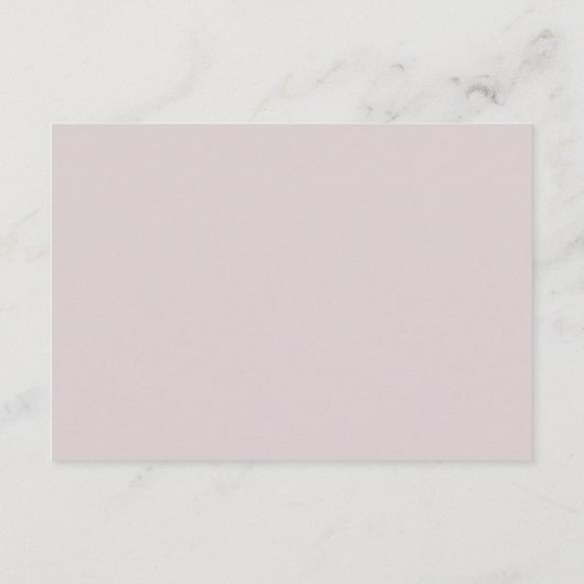 Zacht en Elegant Bruiloft Details Kaart (Achterkant)