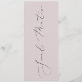 Zacht en Elegant Bruiloft Menu (Achterkant)