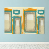 Zacht en gedurfd Rothko geïnspireerd verticaal Abs Canvas Afdruk (Insitu (Houten vloer))