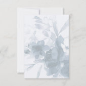 Zacht en luchtig Bloemen Blauw Foto Bruiloft Sav Save The Date (Achterkant)