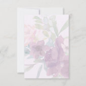 Zacht en luchtig bloempastel Paarse foto bruiloft Save The Date (Achterkant)