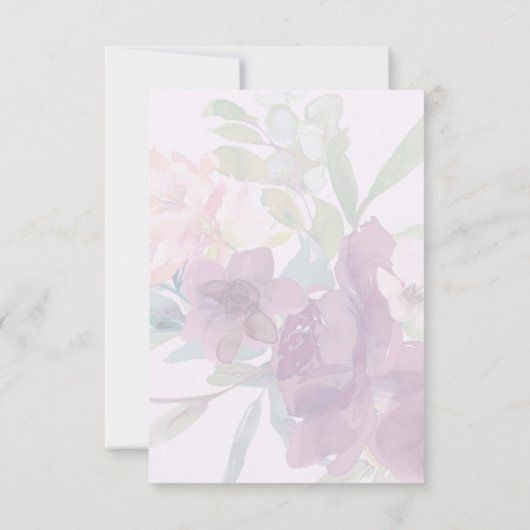 Zacht en luchtig bloempastel Paarse foto bruiloft Save The Date (Achterkant)