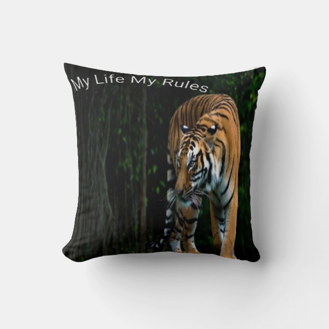 Zacht en pluche leeuw print kussen (Voorkant)