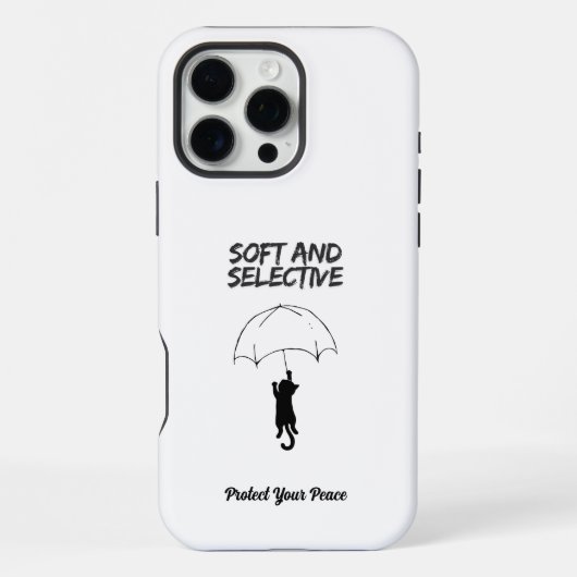 Zacht en Selectief – Aangepaste tekst Cat iPhone H Hoesje (Achterkant)