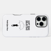 Zacht en Selectief – Aangepaste tekst Cat iPhone H Hoesje (Achterkant horizontaal)