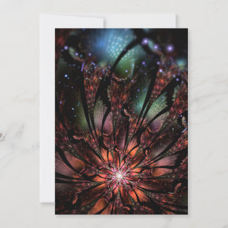 Zacht en tederheid fractal fantasy invita bedankkaart