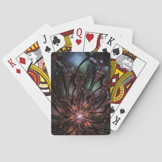 Zacht en tederheid fractal fantasy invita pokerkaarten (Achterkant)