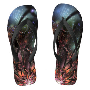 Zacht en tederheid fractale fantasie bloem teenslippers