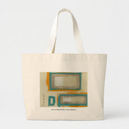 Zacht en vet Rothko geïnspireerd Abstract ondertek Grote Tote Bag