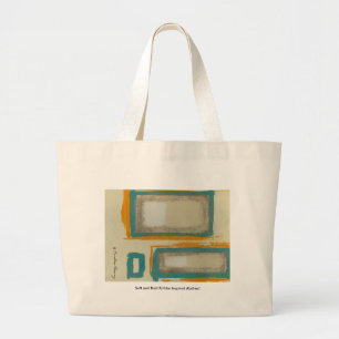 Zacht en vet Rothko geïnspireerd Abstract ondertek Grote Tote Bag